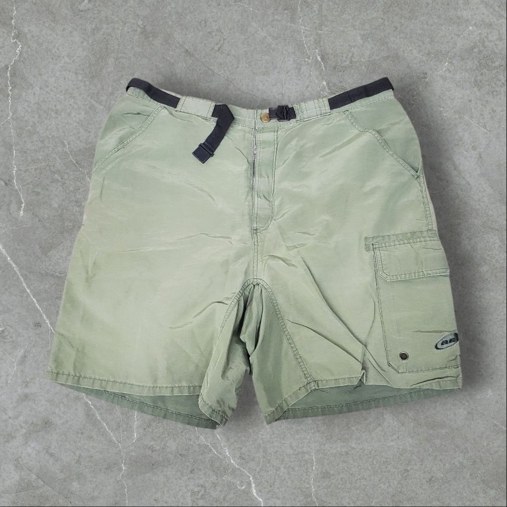 American Eagle Outfitters Shorts Men XL Green Baggy Surf Y2K Cargo Utility Loose